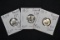 3 - Dime 90% Silver including 1955, 1957, and 1960-D; BU; 3xBID