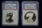 2012-S American Silver Eagle 2-Coin Set including D-Cam Proof and Reverse Proof; PF-70