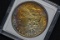 1896 Morgan Silver Dollar; BU, In Case, Toned