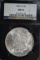 1884-O Morgan Silver Dollar; MS-63 NGC 25th Anniversary Black Slab