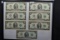 Group of 7 - Consecutive 2017-A Two Dollar Bills; CU