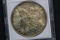 1887 Morgan Silver Dollar; Unc. BU Rainbow Toned