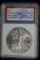 2015 American Silver Eagle First Day Christmas Edition in Box; MS-70