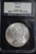 1887 Morgan Silver Dollar; MS-63 NGC 25th Anniversary Black Slab