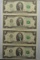 Group of 4 - Consecutive Two Dollar Bills; CU