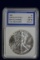 1986 American Silver Eagle in Display Box; MS-70