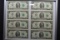 Group of 4 Pairs - Consecutive Two Dollar Bills; CU