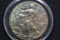 2016 American Silver Eagle; Rainbow Toned in Case