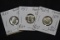 3 - Silver Dimes including 1955, 1957, and 1960-D; Unc. BU; 3xBID