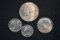 Group of 3 Bicentennial Coins including One Dollar, Half Dollar, and Quarter and Susan B. Anthony Do