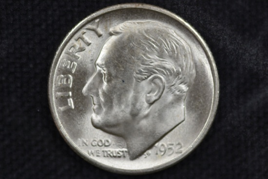 1952-S Dime 90% Silver; BU