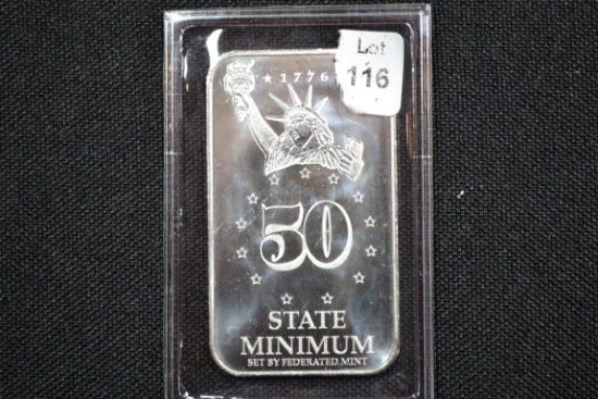 Missouri State 1/2 Oz. Silver Bar; .999 Fine