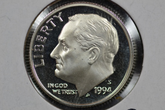1994-S Dime Silver Proof; Gem+ D-Cam