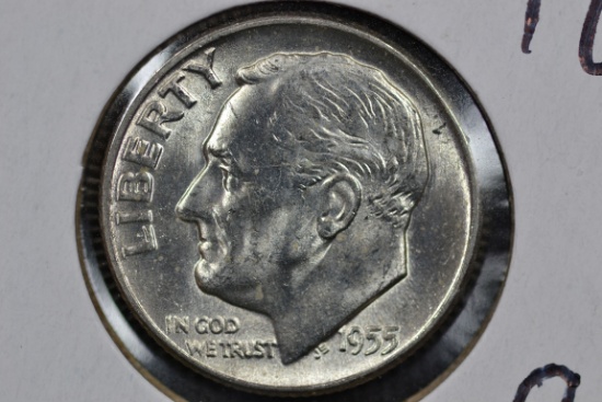 1955 Dime 90% Silver; BU