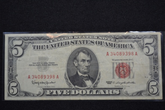 1963 Five Dollar Red Seal