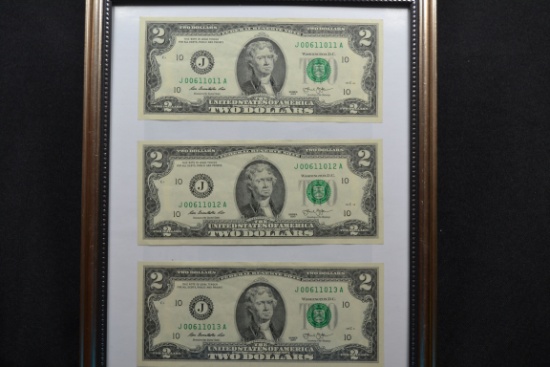 Group of 3 - 2013-A Two Dollar Bills w/Low SN