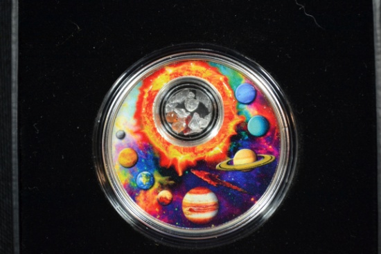 Niue Five Dollar 1 oz. Troy Solar System; Only 1000 Minted