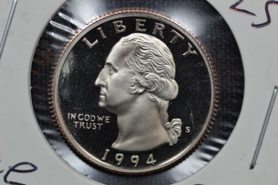 1994-S Quarter Proof; Gem+ Cameo