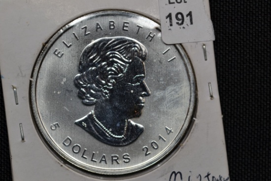 2014 Canada $5 Silver Falcon 1 oz. Troy .9999 Fine