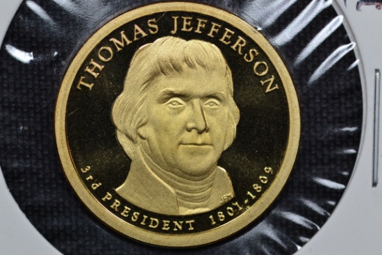 2001-S Jefferson One Dollar Proof; Gem+ D-Cam
