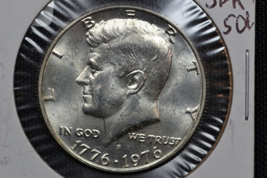 1976-S Bicentennial Kennedy Half Dollar Silver; BU Unc.