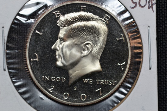 2007-S Kennedy Half Dollar Proof; Gem+ D-Cam