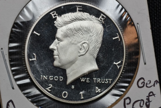 2014 -S Kennedy Half Dollar Proof; Gem+ D-Cam