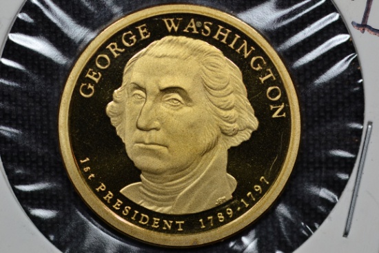 2007-S Washington Dollar Proof; Gem+ D-Cam