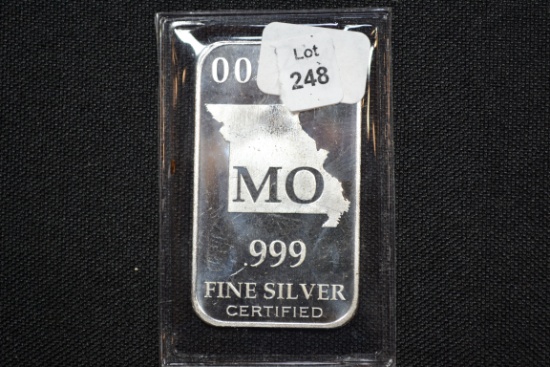 Missouri State 1/2 Oz. Silver Bar; .999 Fine