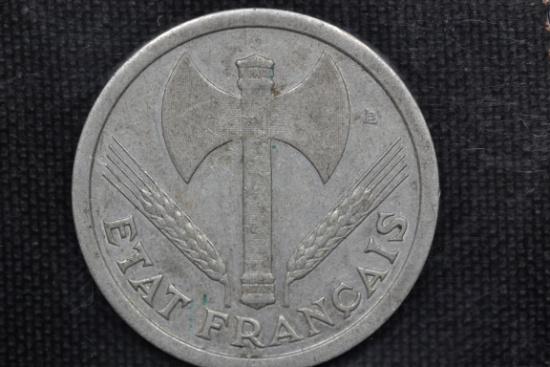 1943 France 2 Francs Coin