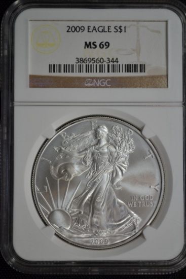 2009 American Silver Eagle; MS-69 NGC