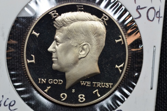 1987-S Kennedy Proof; Gem+ Cameo