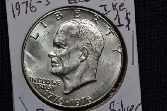 1976-D Bicentennial Silver Dollar; Unc.