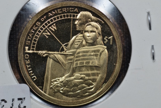 2014 Native Hospitality One Dollar Proof; Gem+ D-Cam