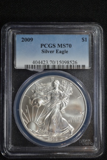 2009 American Silver Eagle; MS-70 PCGS