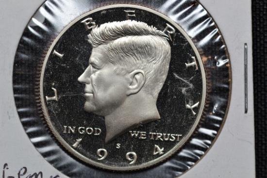 1994-S Kennedy Half Dollar Proof; Gem+ D-Cam