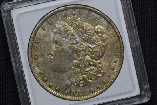 1881-O Morgan Silver Dollar; Toned BU