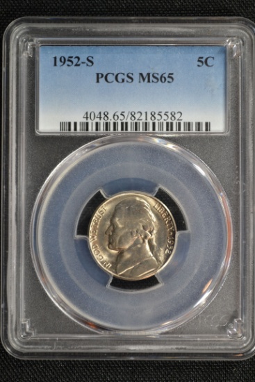 1952-S Nickel; MS-65 PCGS Slab