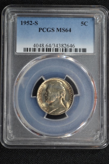 1952-S Nickel; PCGS MS-64
