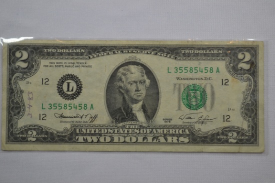 1976 Bicentennial Two Dollar Bill