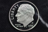 2014-S Dime Silver Proof; Gem+ D-Cam