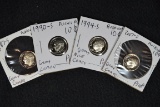 4 - Dimes including 1987-S, 1990-S, 1994-S, and 2007-S Proof; Gem+ D-Cam; 4xBID
