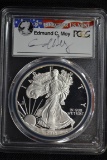 2015-W American Silver Eagle; PR-69 Edmund C. Moy Signed PCGS Slab