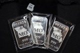 3 - Missouri State 1/2 oz. Silver Bars in Bag; 3xBID