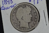 1898 Barber 90% Silver Quarter