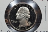 1990-S Quarter Proof; Gem+ Cameo