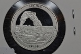 2014-S Quarter Silver Proof; Gem+ D-Cam