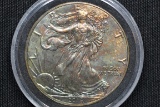 2016 American Silver Eagle Gem++ Rainbow Toned in Capsule