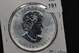2014 Canada $5 Silver Falcon 1 oz. Troy .9999 Fine