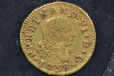 1758 Gold Spanish Half-Escudo